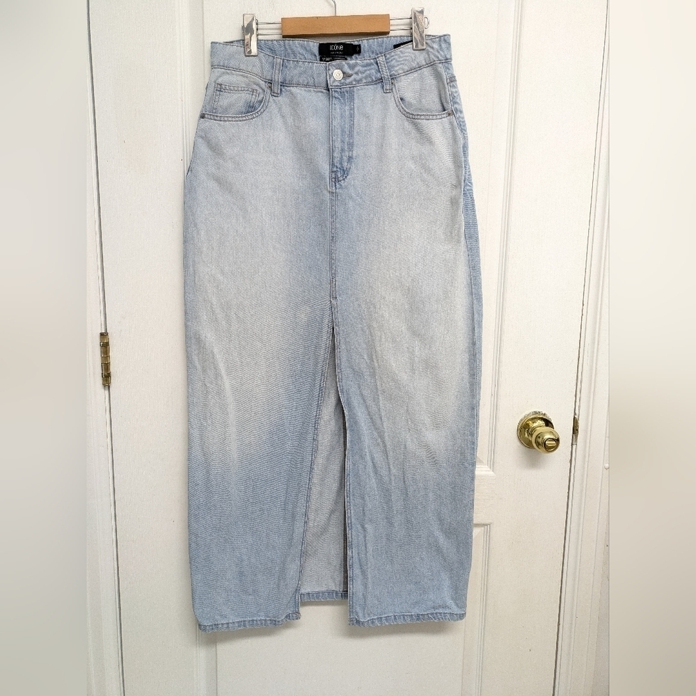 Simons Icône denim midi skirt size L - Picture 2 of 11